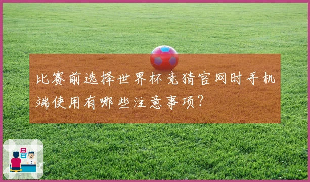 比赛前选择世界杯竞猜官网时手机端使用有哪些注意事项？